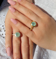 Preview: Ring "Organic" mit einem helblauen Chalcedon
