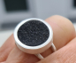 Preview: Schlichter, attraktiver Ring mit einem Achatkristall.
