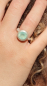 Preview: Ring "Organic" mit einem helblauen Chalcedon