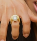 Preview: Ring "Blütenkrönchen" goldplattiert mit einer Perle