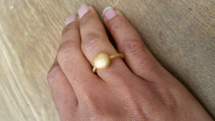 Ring "Las piedras" goldplattiert