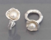 Solid Ring "Organic" with a freshwater pearl.