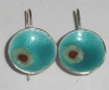 Turquoise enamel earrings.