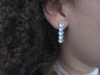 Earrings with Honeycomb structure.