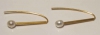 Earrings gold plated, with a fresh water pearl.