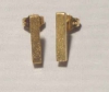Earrings bars, gold plated.