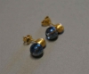 Blue quarz ,silver goldplated earrings