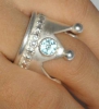 Beautiful crown ring with topaz.