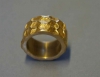 Goldplated ring in a hoeycomb structure