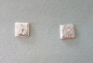 Preview: Kleine, quadratische Ohrstecker mit Struktur