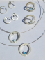 Preview: Ring " Leichtigkeit" mit einem Topas von 8 mm.