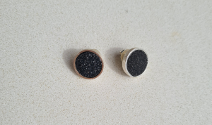 Runde Ohrstecker Achatkristall