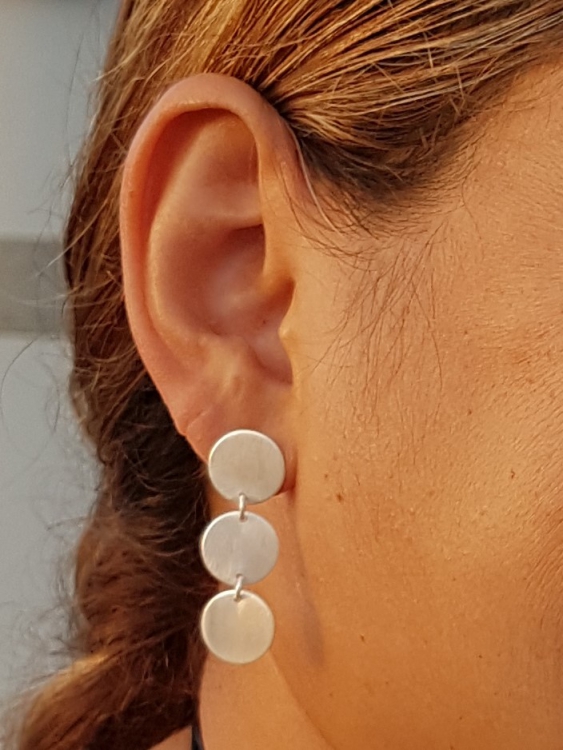 Mittellange Ohrstecker "Blättchen"